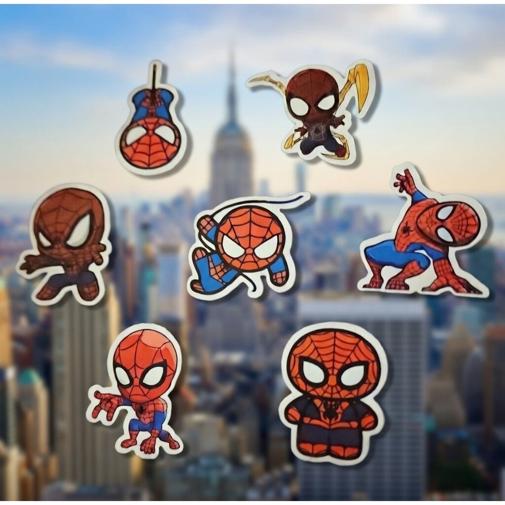 7 Cute‎ Spider-Man Stickers